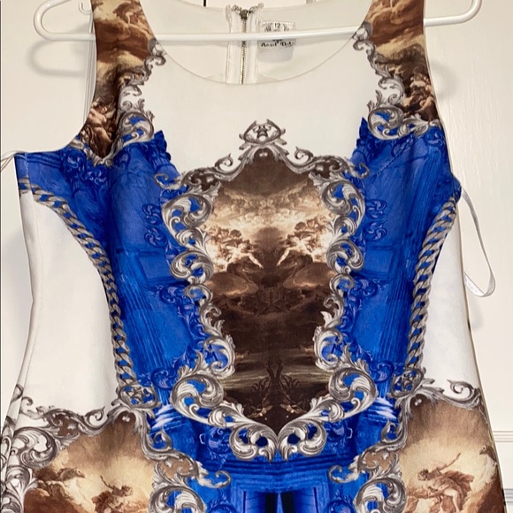 Angel Biba Size 12 Blue Brown Embellished Sequin Mini Dress - Picture 9 of 9